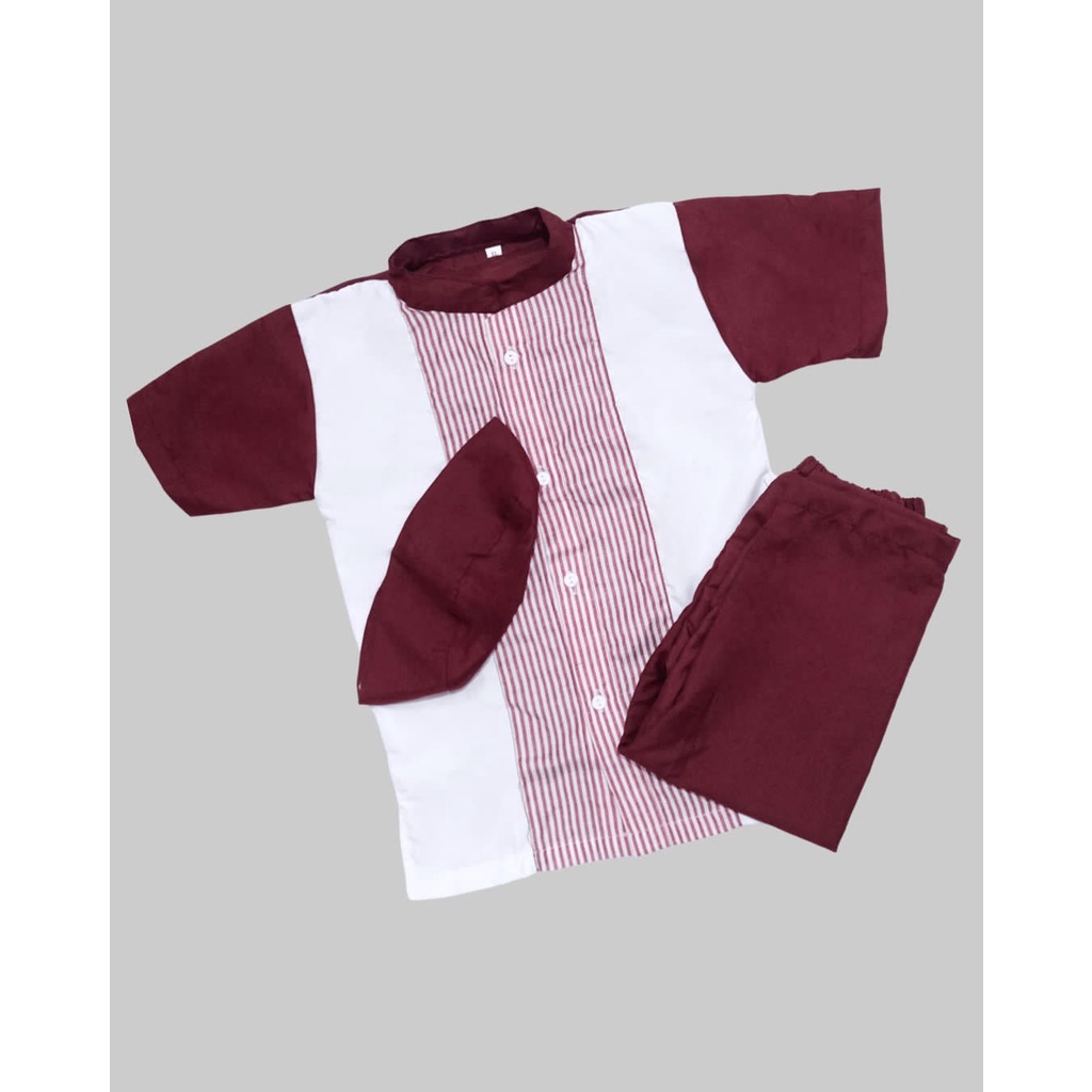 SETELAN ANAK BAJU KOKO MUSLIM ANAK MOTIF SALUR // FASHION BAJU ANAK LAKI-LAKI USIA 1-10THN // BAJU KOKO ANAK MODEL TERBARU