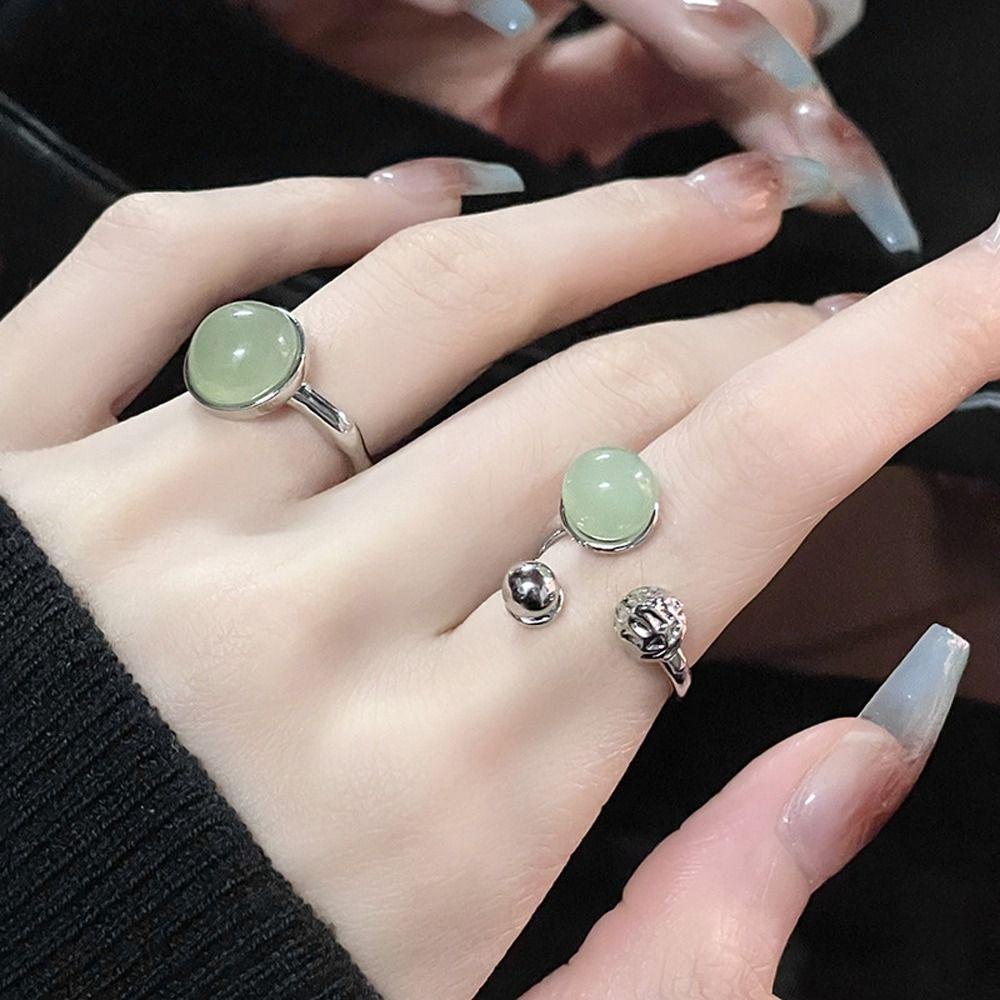 Mxbeauty Wanita Cincin Halus Vintage Gadis Hadiah Rumbai Niche Desain Pembukaan Rings Cooper Fashion Perhiasan