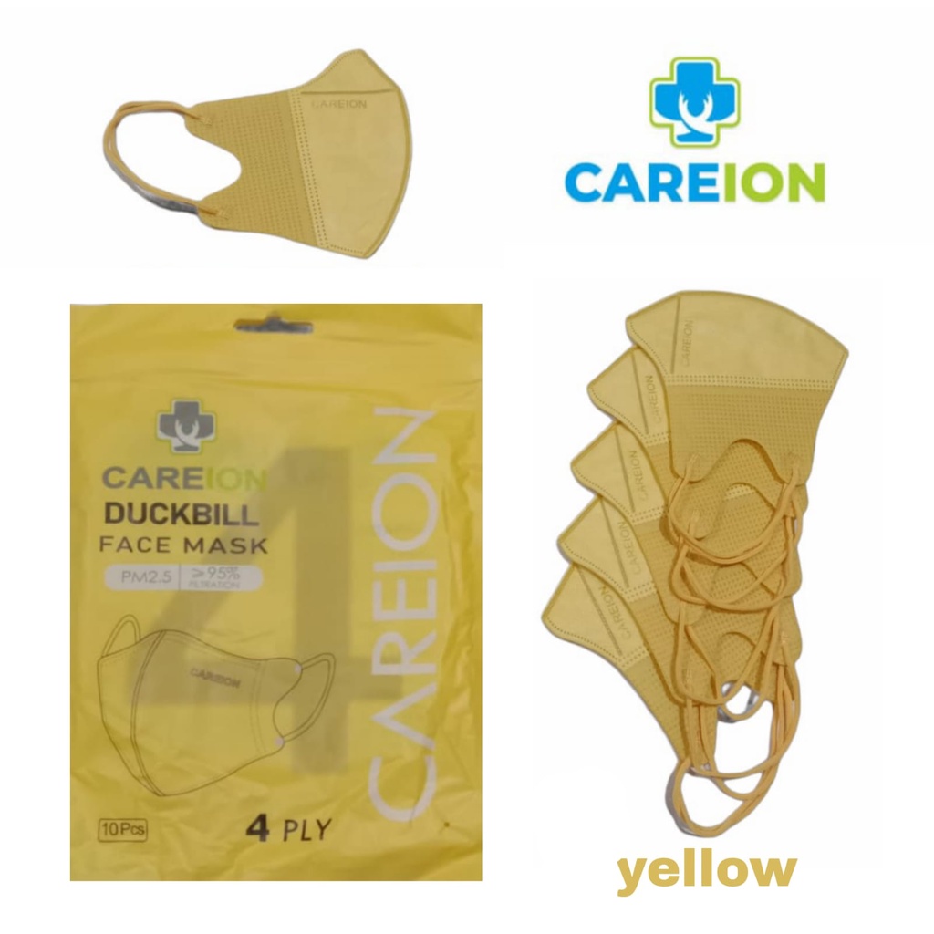 MASKER DEWASA DUCKBILL CAREION ISI 10 PCS MASKER 4PLY CAREION WARNA