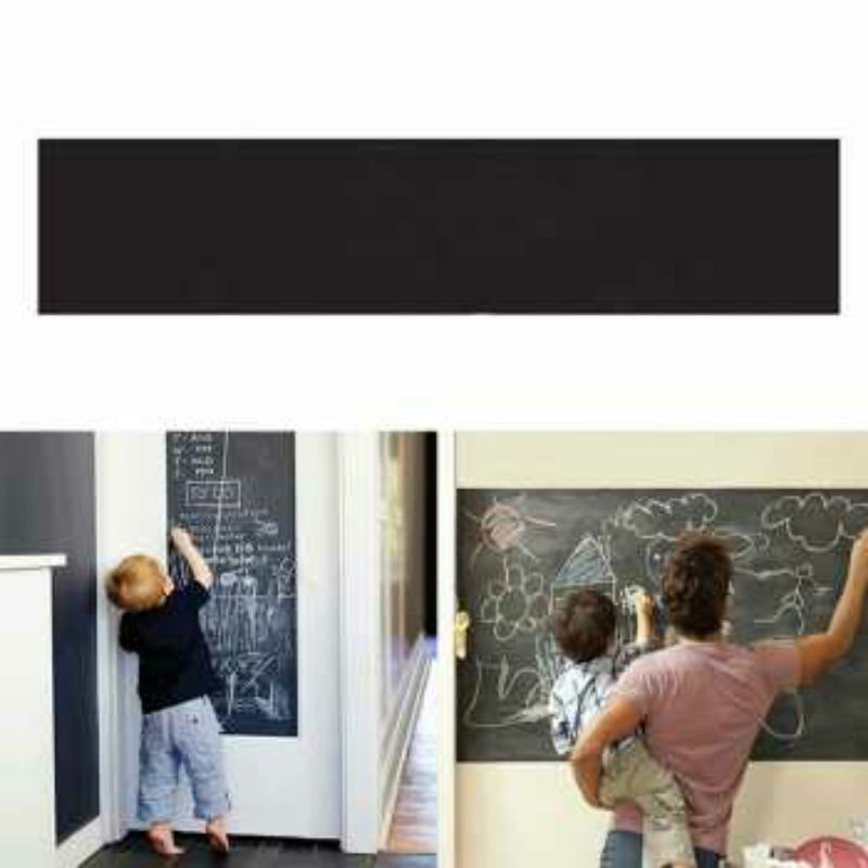 Stiker Dinding Papan Tulis Kapur Blackboard Flexible 200 x 45 cm