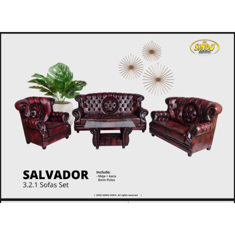 Sindu Salvador Sofas Set Sofa Tamu Kursi Tamu Elegant (palembang)