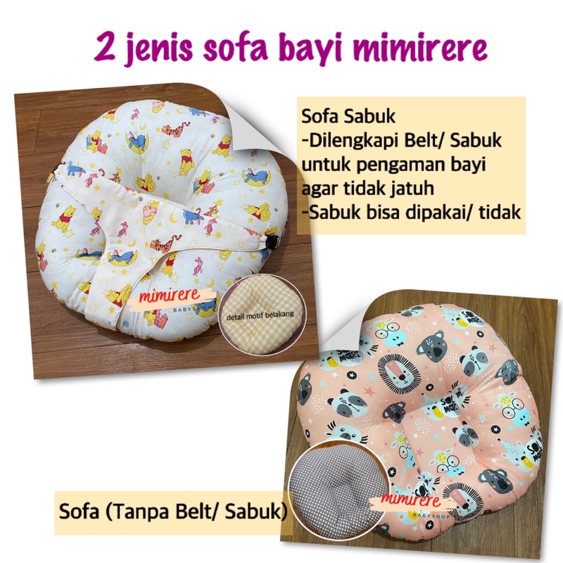 Sofa Bayi Multifungsi / Sofa Belt / Sofa Sabuk / Newborn Lounger / Kasur Bayi Empuk