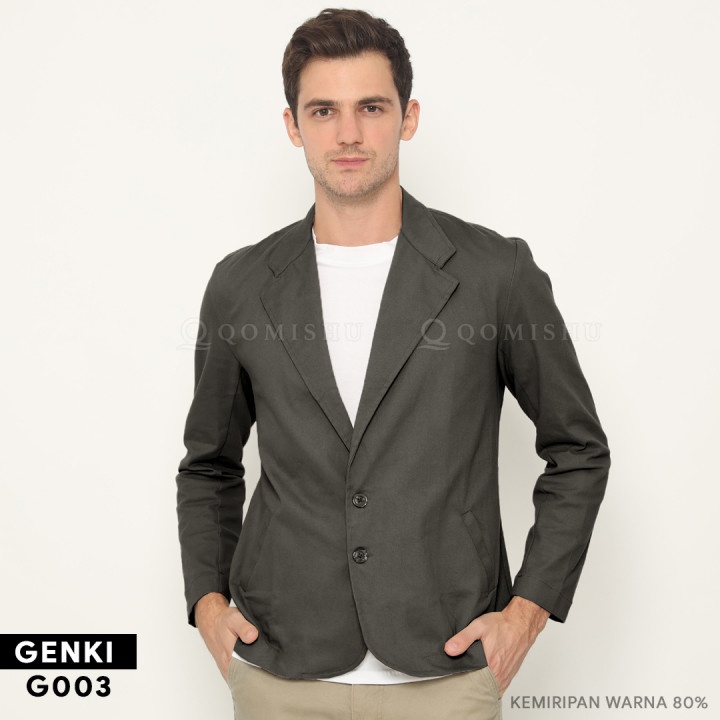 Casual Blazer Pria GENKI-Blazer Kasual Pria Laki laki-Jas Pria-Jas Pria Resmi