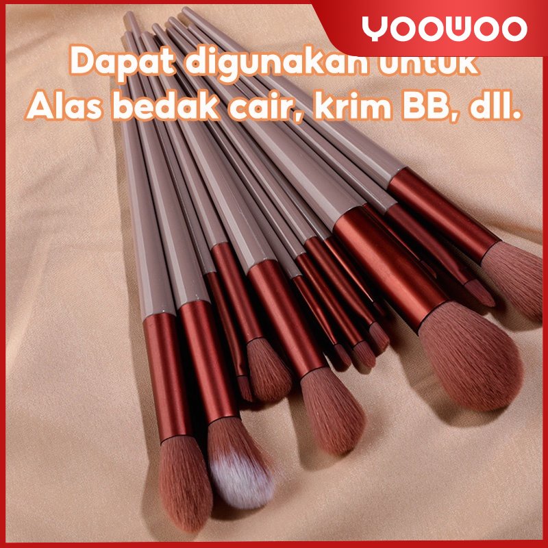 Brush make up 13pcs / set kuas make up / brush blush on / blusher blending / eyeshadow