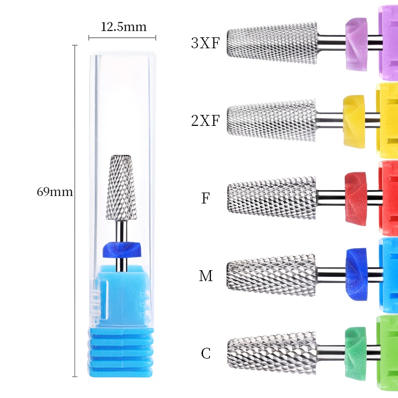 Born PRETTY Nail Drill Kepala Gerinda Kuku Bahan Baja Tungsten Untuk Mesin Manicure Pedicure Elektrik Cabut Gel Kuku