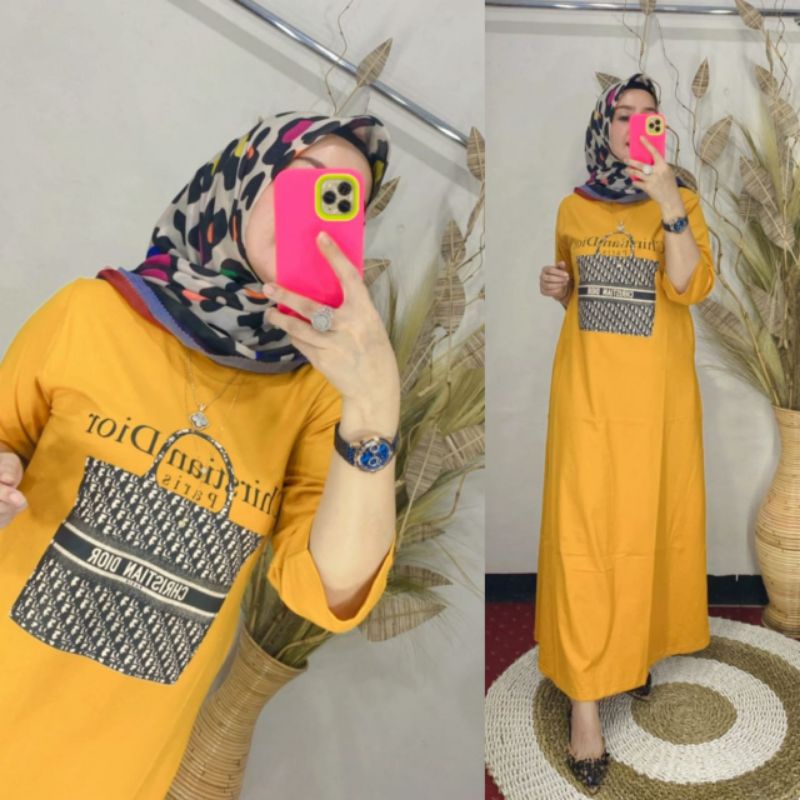GAMIS  BAHAN KAOS IMPORT