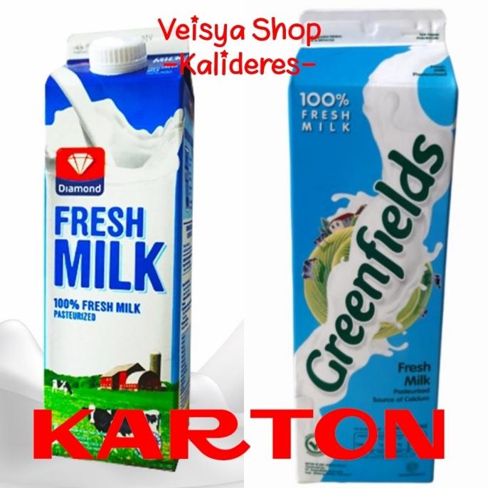 

Karton Fresh Milk Susu Segar Diamond | Greenfields 1000 ml 1 L TERLARIS TERPERCAYA ORIGINAL