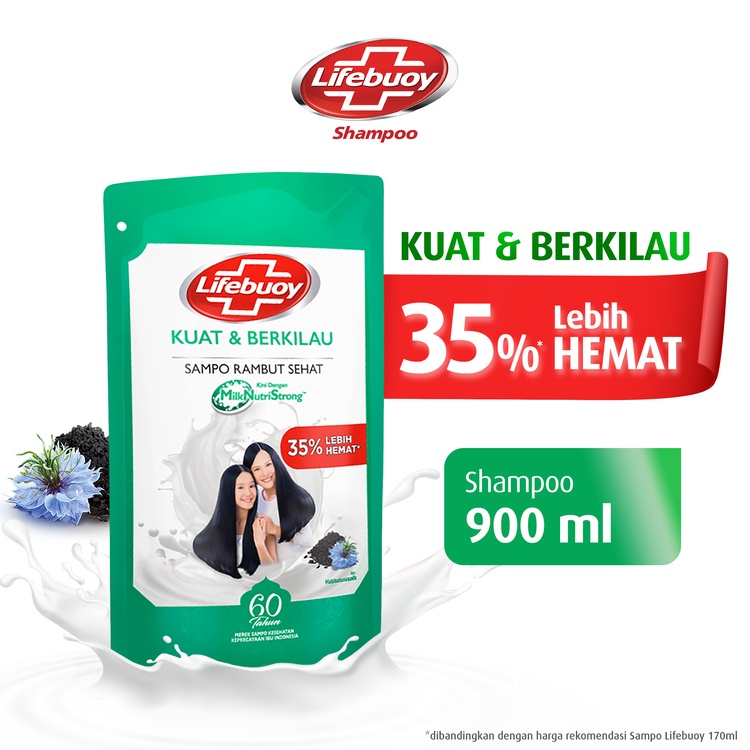 Jual Lifebuoy Shampoo Kuat & Berkilau 900ML Shopee Indonesia
