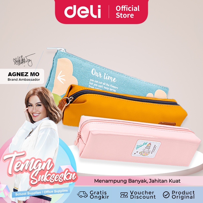 

Deli Pencil Pouch / Tempat Pensil Anti Air Bahan PP PVC Kapasitas Besar 667X0 67025
