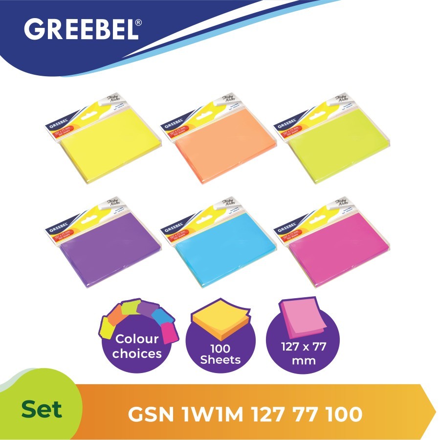 

TBMO GREEBEL STICKY NOTE KOTAK GSN.1W1M 127X77 100S 12777100 / STICKY