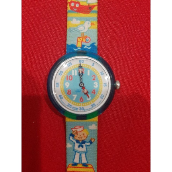 Jam Tangan Anak Flik Flak Swatch Original Sailorman (Preloved)