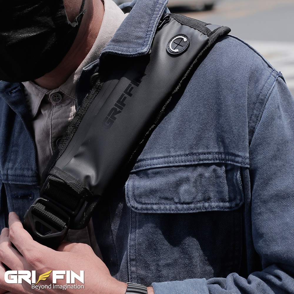 Tas Waistbag Pria Hexa by Griffin Apparel Hitam Bimo Waterproof Keren