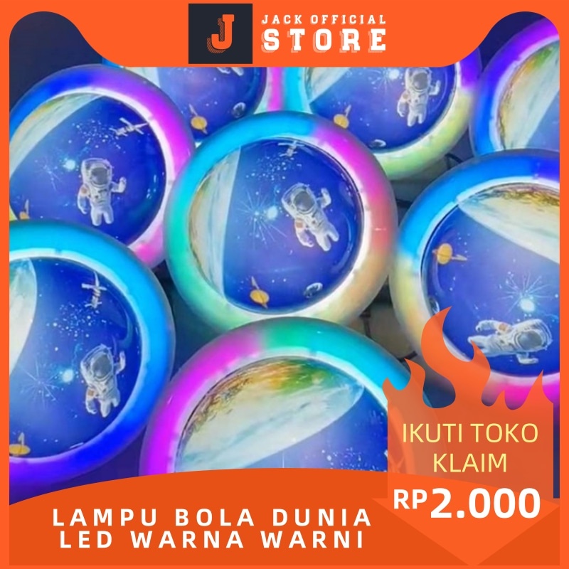 [JackShop] GLOBE LED / GLOBE BOLA DUNIA LED / GLOBE EARTH LED / BOLA DUNIA LED / LAMPU LED HIASAN TAMAN / LAMPU TIDUR