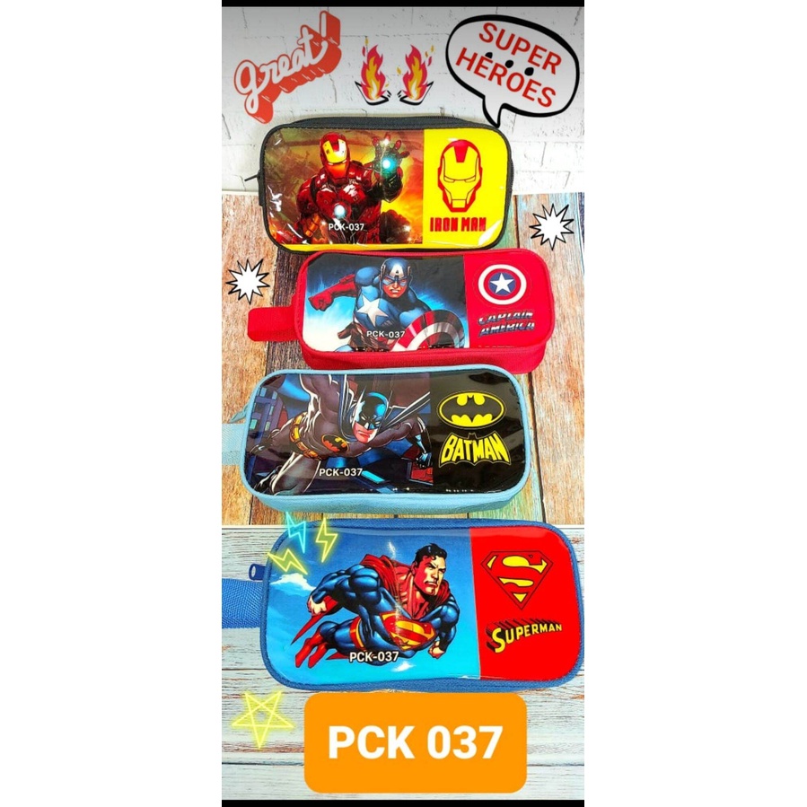 

Kotak pensil Case Super Hero / Resleting kotak pensil PCK-037