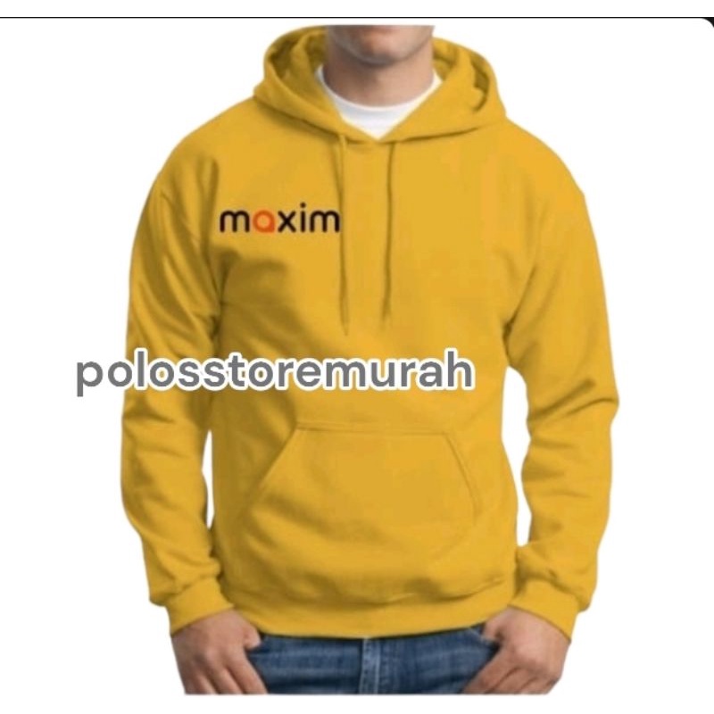 Jaket Hoodie Sweater Distro Polos Custom untuk Pengendara Ojek Online, Bahan Fleece Tebal dan Nyaman