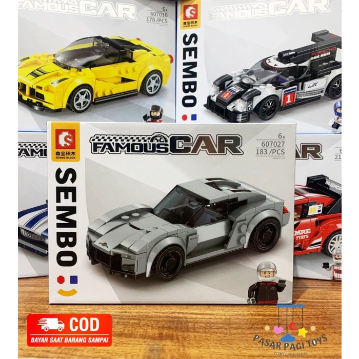 Sembo Block Technic Car 607027 - Rakit Mobil Racing Famous Car