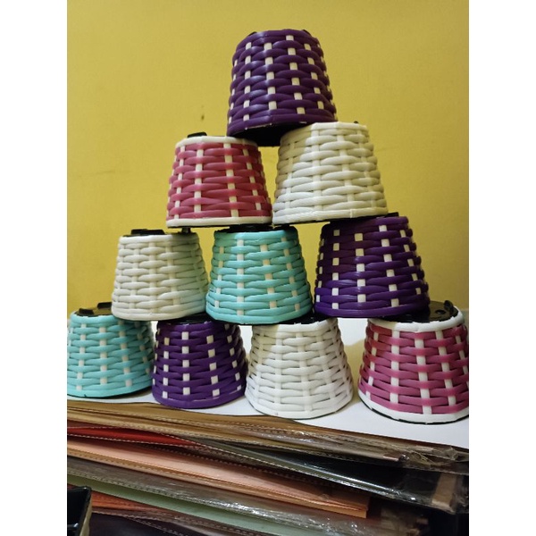 pot anyaman bulat uk 10 cm