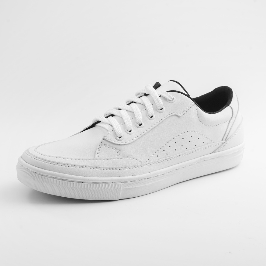 JOSE FULL WHITE - Sepatu Sneakers Pria Casual Kuliah Santai Sniker Sneker Original Cowok