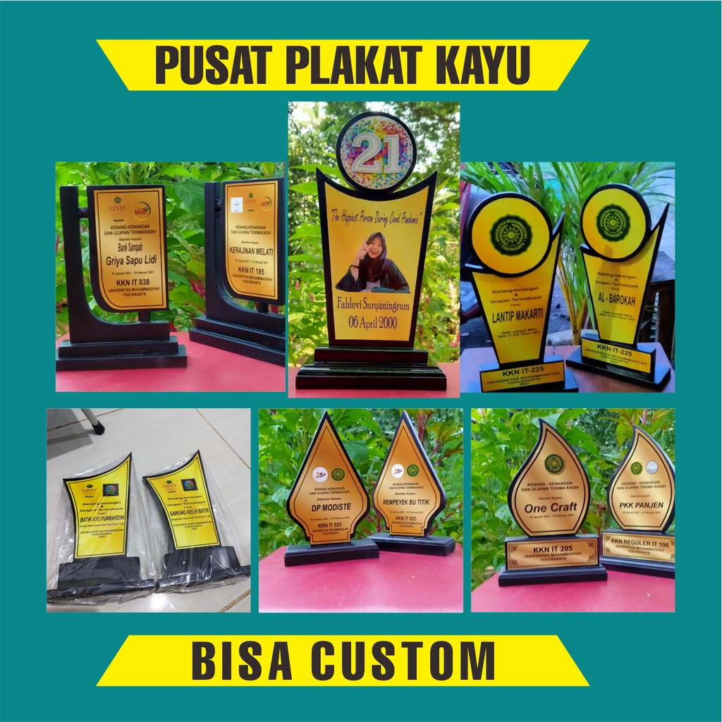 Plakat Kayu Souvenir Medali Custom