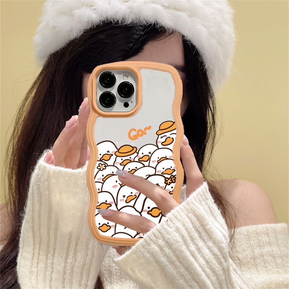 Realme 10 C33 C30 C31 C35 C21Y C25Y Realme C11 C25 C17 C15 C12 C3 C2 Realme 7i 5 5i 6i 7 Pro Lucu Kartun Bebek Gelombang Tepi TPU Phone Case Cover