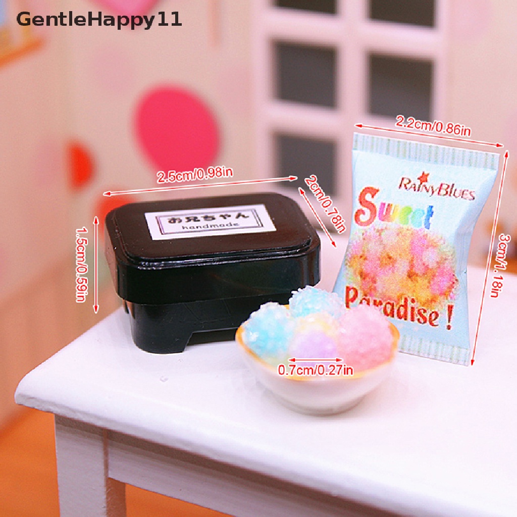 GentleHappy DollHouse Miniature Simulation Icing Rain Sugar Decorative Accessories Toys id