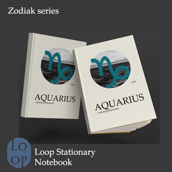 

NOTEBOOK POCKET / BUKU SAKU/ NOTEBOOK AESTHETIC - ZODIAK SERIES - AQUARIUS