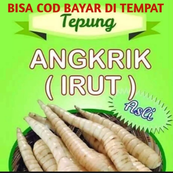 

tepung angkrik Garut asli pati irut obat asam lambung