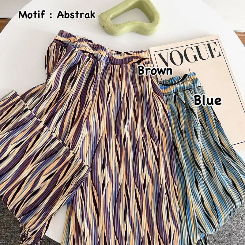 CELANA KULOT MOTIF/ KULOT PLISKET HYGET/ MOTIF CANTIK