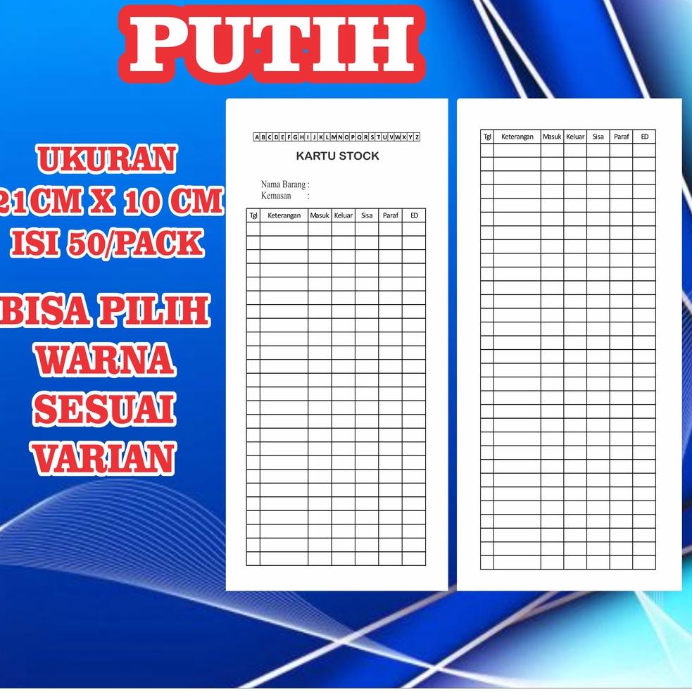 

[U-1-R ✔] kartu stok obat isi 50 lembar bolak balik kartu stok barang non custom-proses cepat