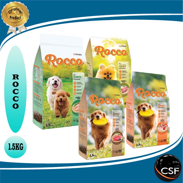 Makanan anjing kering Rocco Dog Food 1,5 Kg All Variant