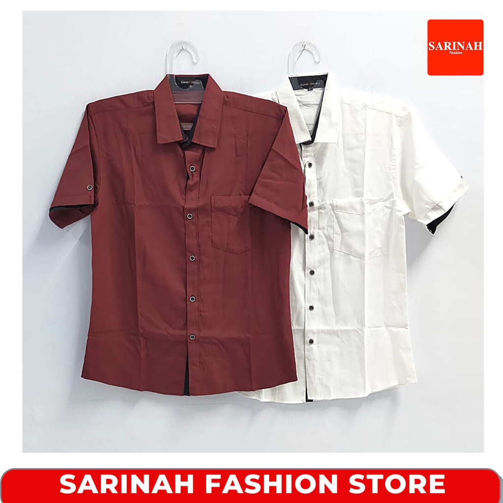 Kemeja Formal Katun Pria Riverside Warna Polos ukuran S,M,L,XL