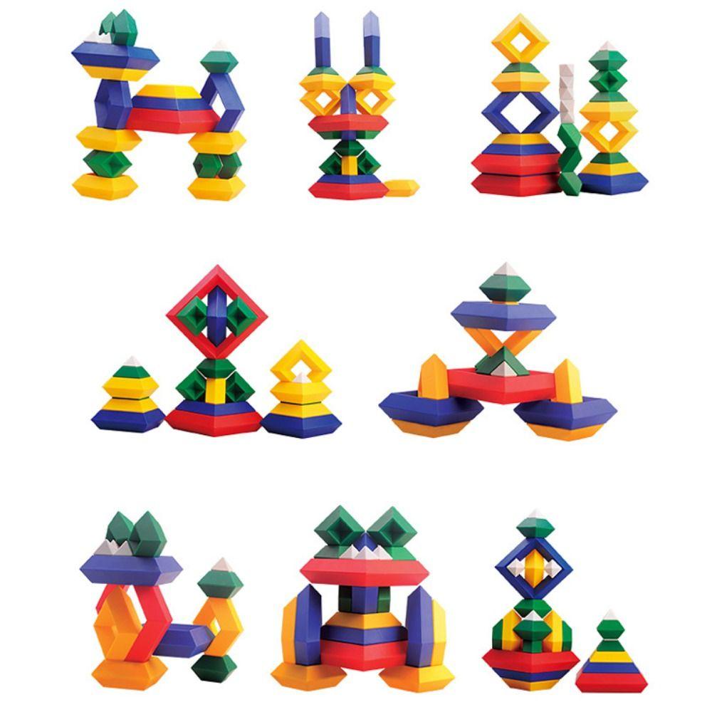 Mxbeauty Piramida Blok Bangunan Set Anak Hadiah Anak Piramid Manusia 3D Puzzle Mainan Kecepatan Kubus Set Menara Mainan Edukasi Blok Bangunan Square Building Block Toys