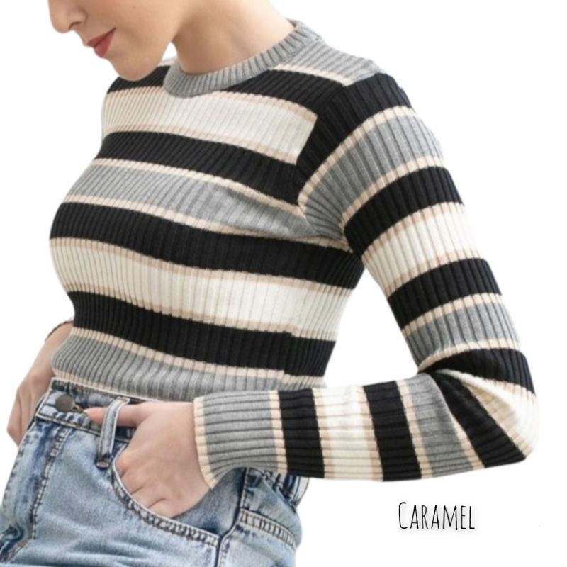 Bica Knit Stripe Rajut Garis