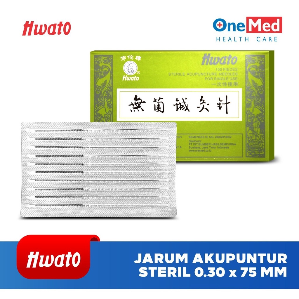 Jarum Akupuntur Hwato Acupuncture ( 0.30 x 75 mm ) Box Isi 100 Pcs - OJ2