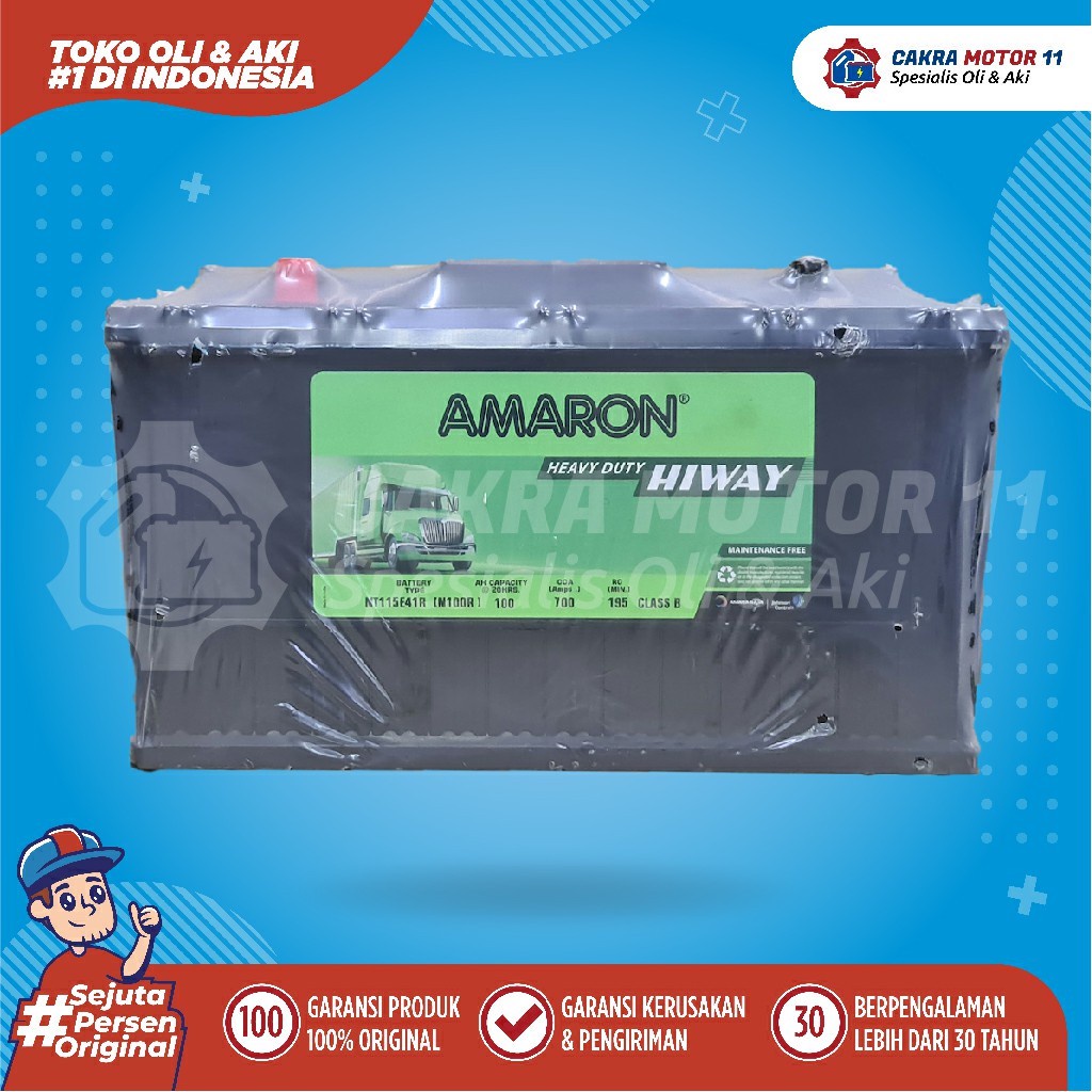 Jual Aki Alat Berat Truck Amaron Hiway N 100 100ah | Shopee Indonesia