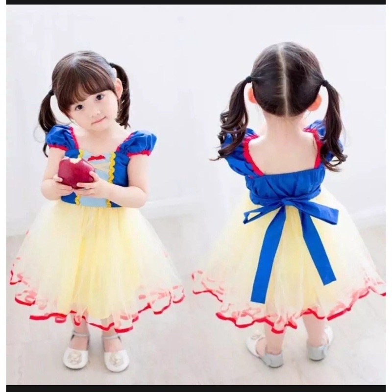 Jual BAJU DRESS ANAK CEWEK PEREMPUAN SNOW WHITE PRINCESS 1-2 Atahun ...