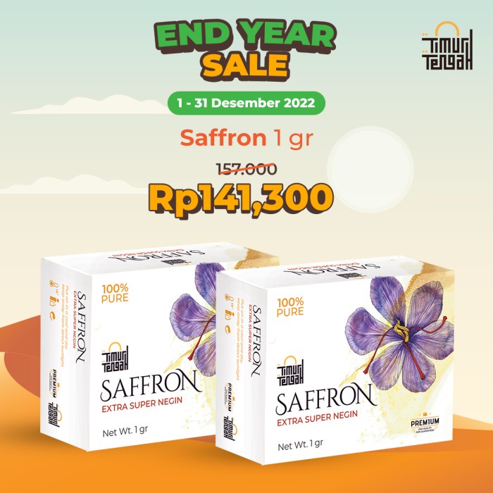 

Saffron Timur Tengah Pure Extra Super Negin 1 gr Premium Original