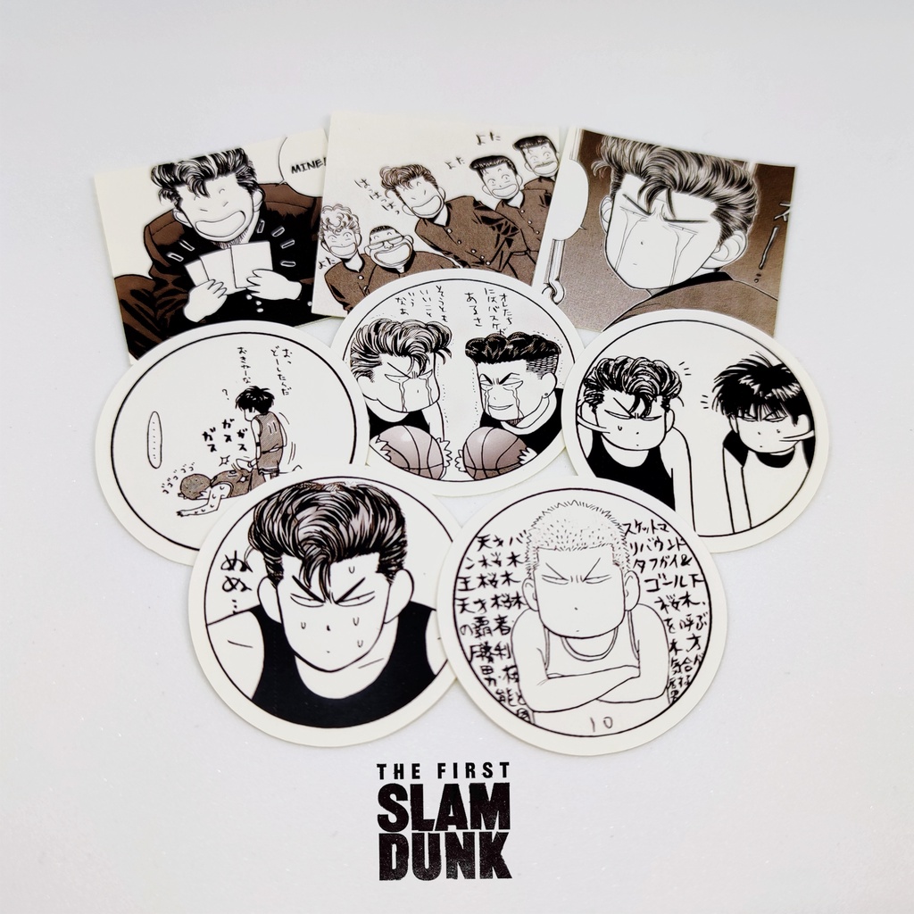 

Sticker Anime Slam Dunk | Hanamichi Sakuragi si Genius | Sticker Lucu Hitam Putih