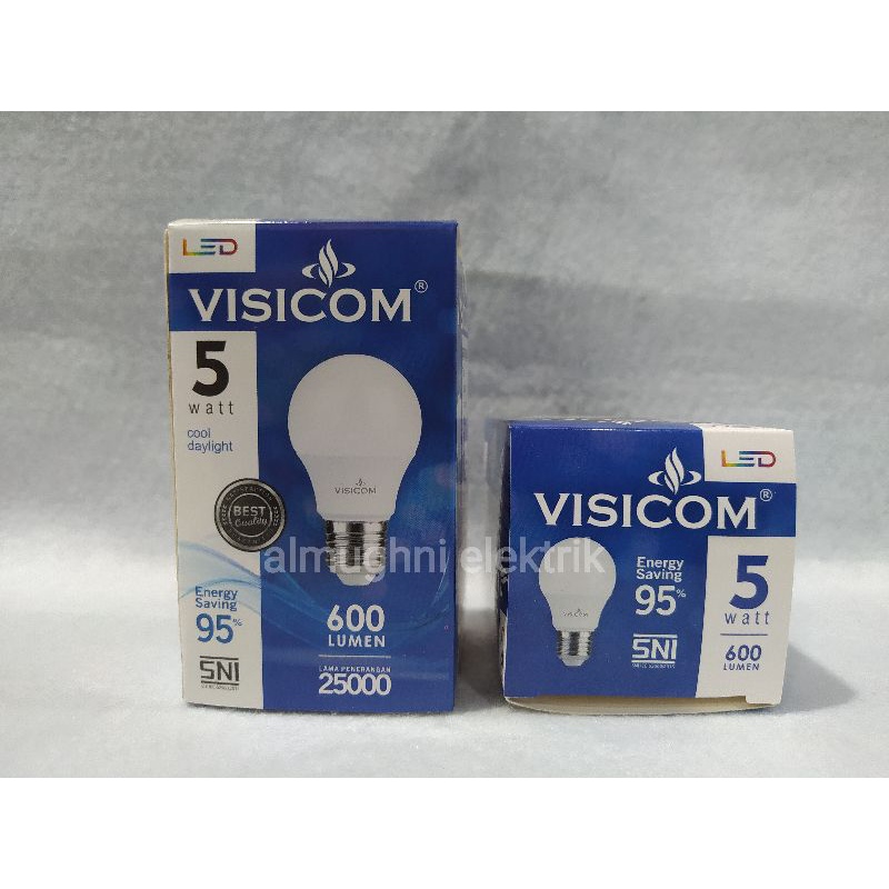 LAMPU LED BULB VISICOM 5 W/ LED VISICOM 5 WATT/ LAMPU HEMAT ENERGI VISICOM 5 W