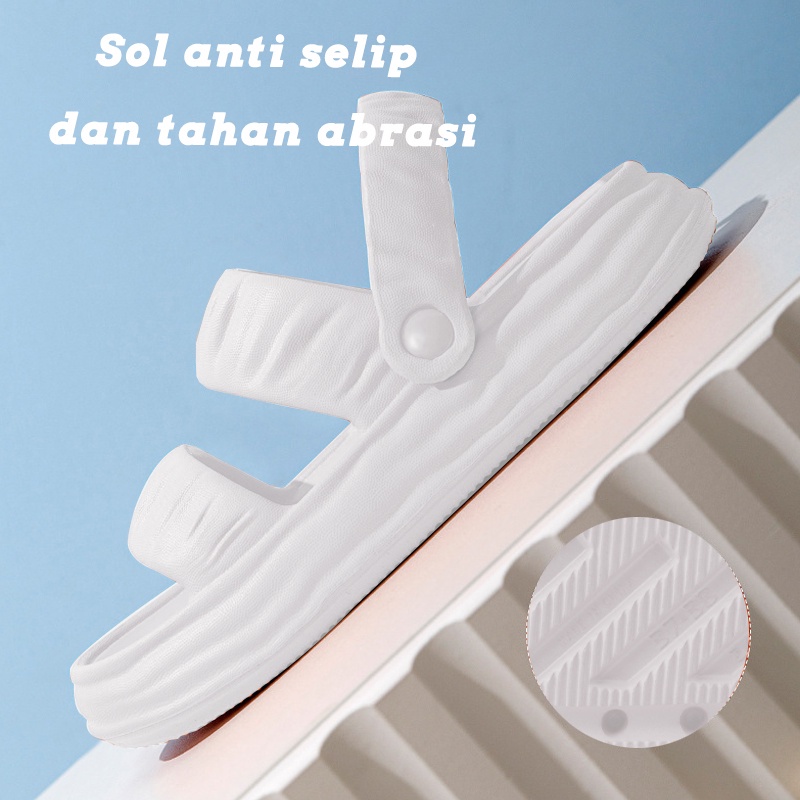 Lazy Bear Sandal Slip-On Two Style H19 Sendal Cantik Korea Slipper Strap Comfy Wanita