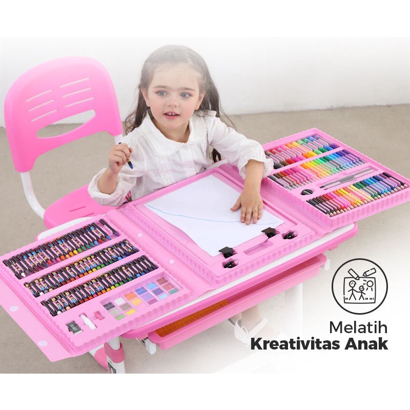[PROMO] Crayon Set 208pcs / Krayon Mewarnai Anak 208pcs / Pensil Warna Set 208pcs (Alat Menggambar atau Mewarnai)