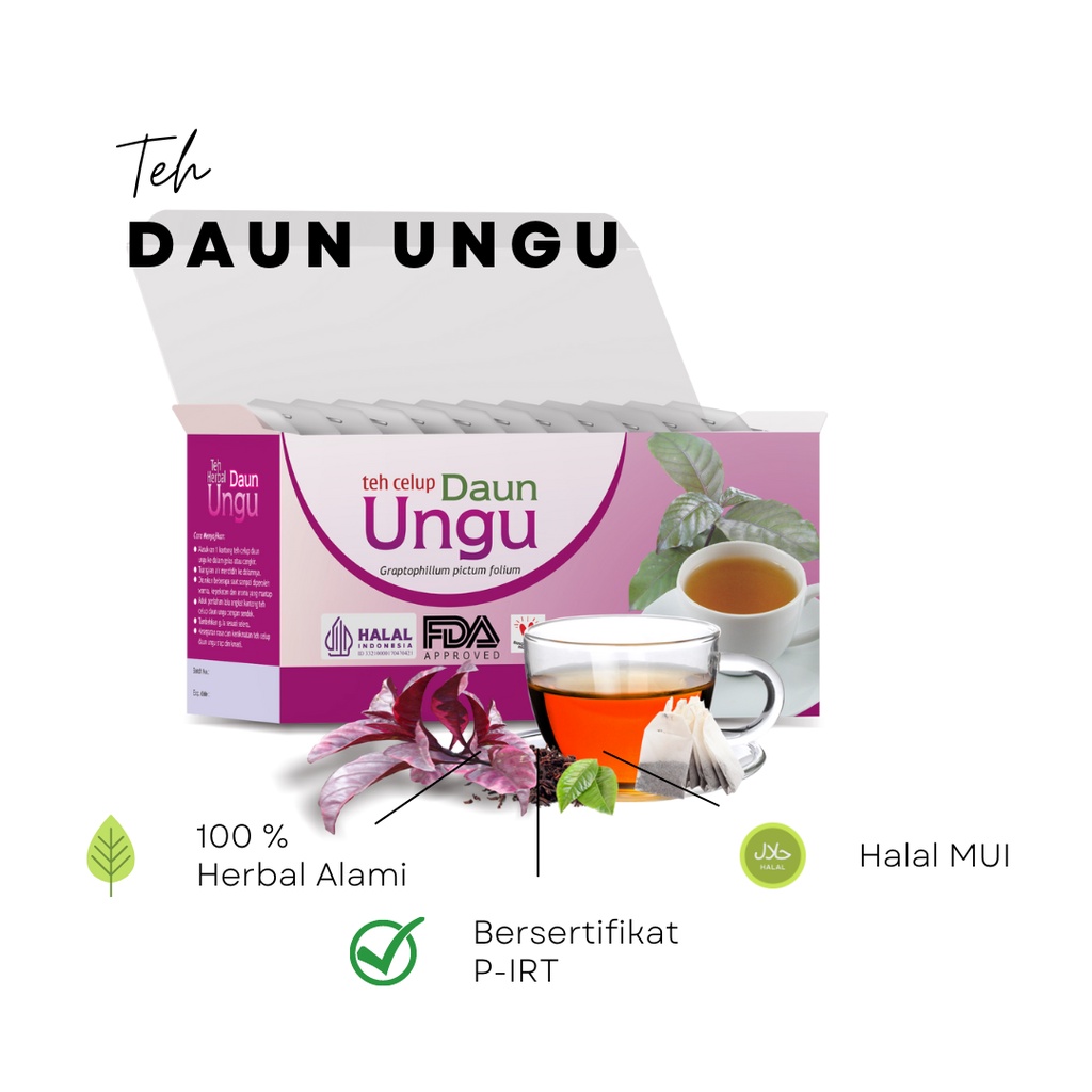 

Tazakka Teh Daun Ungu Untuk Ambeien Original Isi 20 Kantung Celup Tea Bag Halal BPOM Minuman Kesehatan Obat Wasir Herbal 100% Asli Ambeyen Ada Benjolan Ampuh