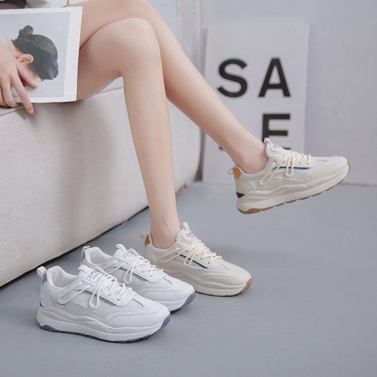 Sepatu Cream Perempuan Cantik Import Sneaker Putih Wanita Santai Sneakers Shoes Wanita Casual SP-223