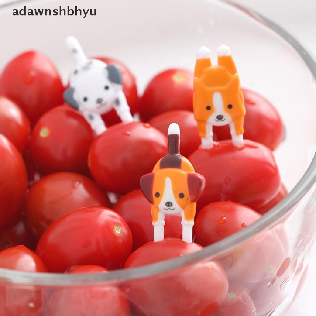 Adawnshbhyu 7 Pcs Lucu Mini Hewan Kartun Buah Garpu Makan Siang Bento Aksesoris Party Decor ID