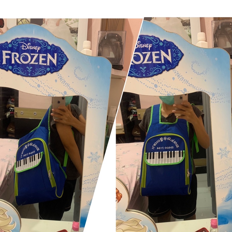 Preloved/2nd ransel anak/ransel biru anak/ransel gambar piano