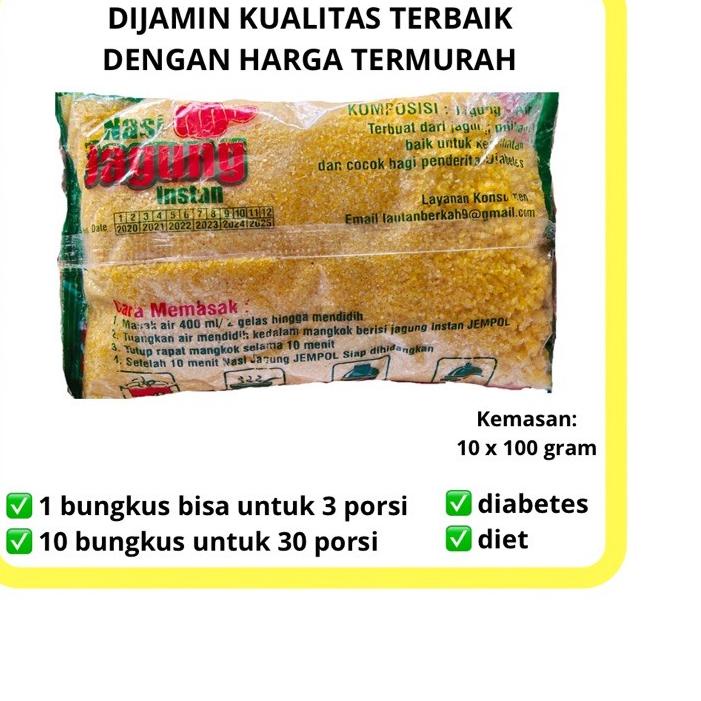 

NASI / BERAS JAGUNG INSTANT kemasan 10x100 gr
