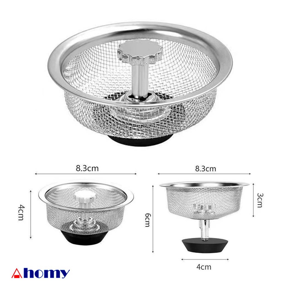 keranjang saringan afur bak cuci piring (8.3 x 40-60cm) stainless steel erdo