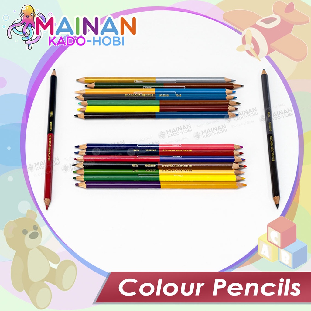 COLOUR PENCILS ALAT TULIS STATIONERY SET BELAJAR ANAK MEWARNAI DRAWING