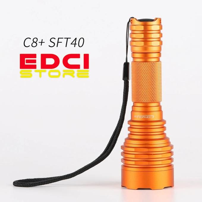 Senter Convoy C8+ with Luminus SFT40, 1800 Lumens, 832 Meter