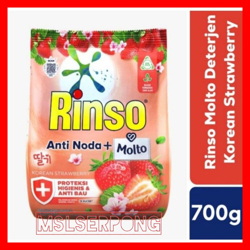 RINSO MOLTO KOREAN STRAWBERRY 700 GRAM / DETERJEN BUBUK / DETERJEN